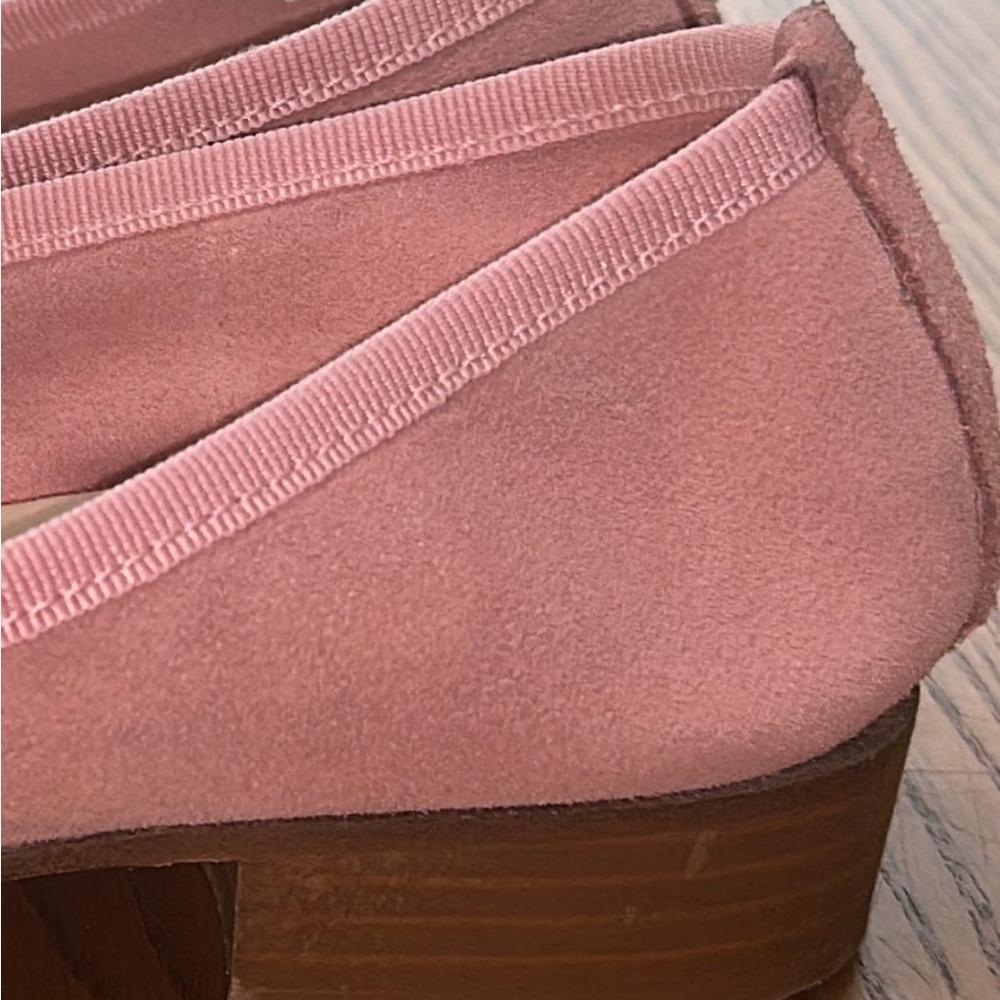 Sesto Meucci Pink Suede Loafers with Fringe size 8M - Picture 2 of 9